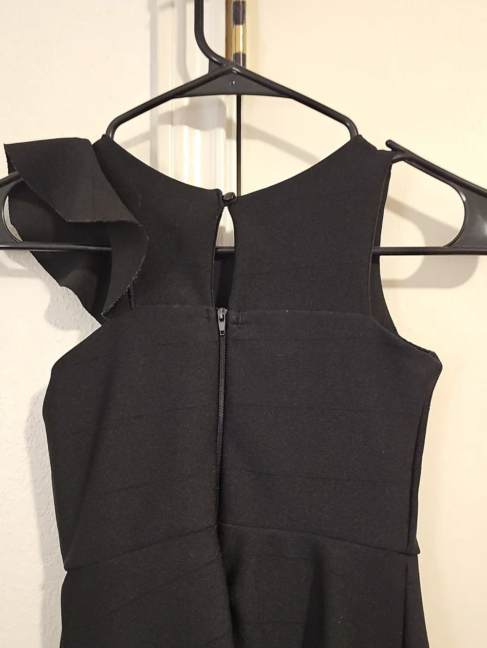 Black One-Shoulder Fit & Flare Dress
